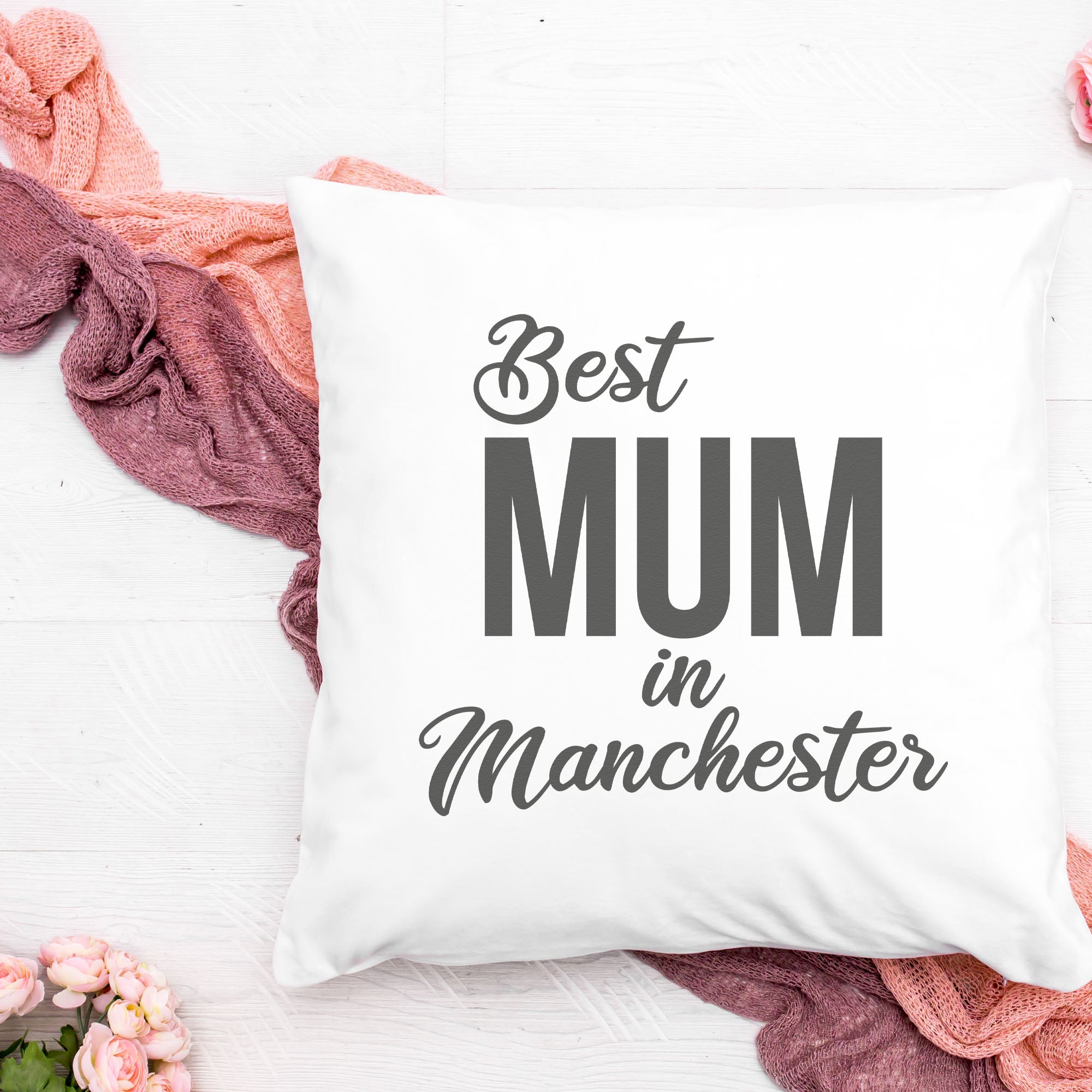 PERSONALISED Best Mum In... - Printed Cushion Cover