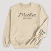 PERSONALISED Mother Est & Sleeve Name Print - All Styles - Mum T-Shirt, Sweater & Hoodie