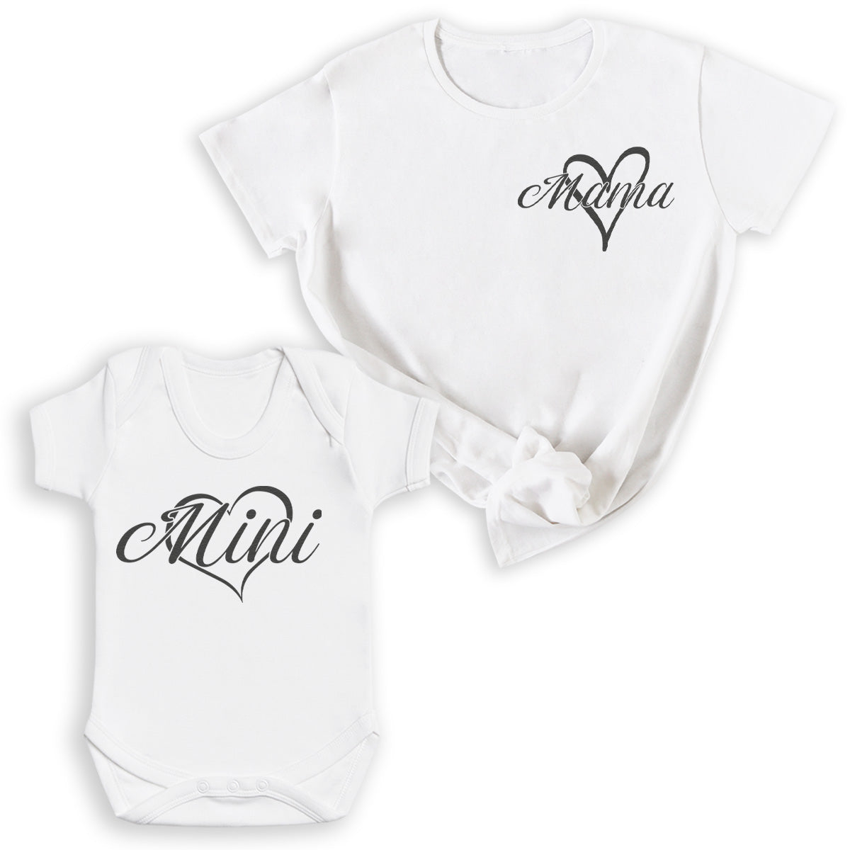 Mini & Heart - Matching Gift Set - Baby Bodysuit