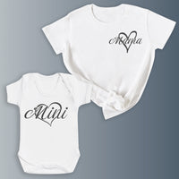 Mini & Heart - Matching Gift Set - Baby Bodysuit