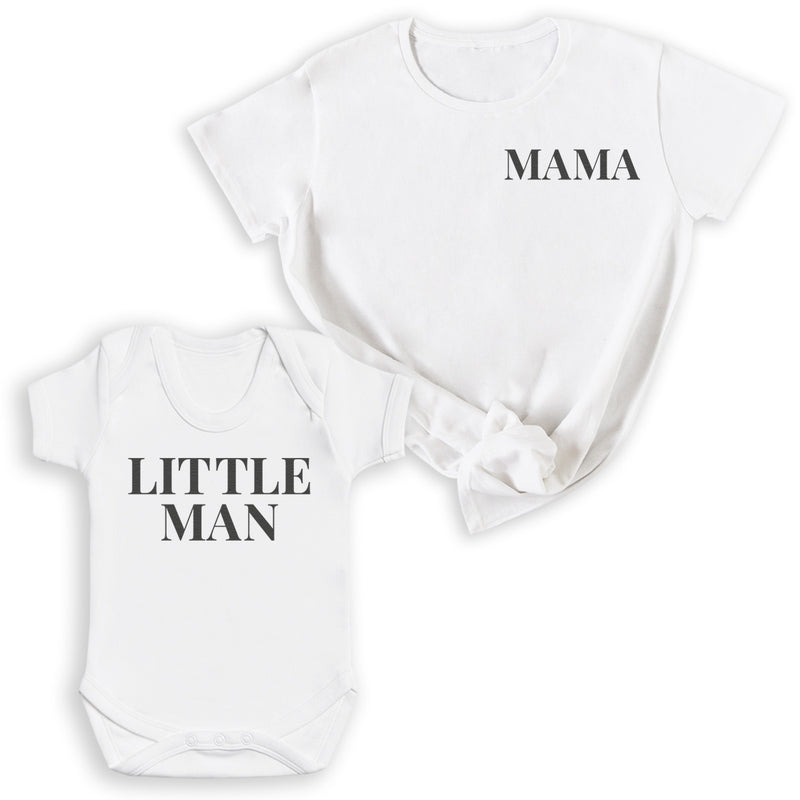 Little Man - Matching Gift Set - Baby Bodysuit