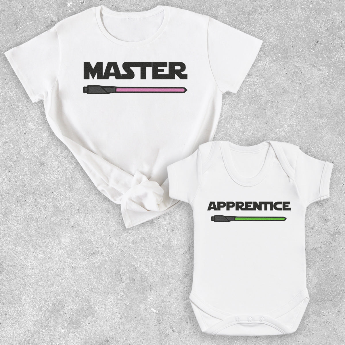 Master & Apprentice - Baby T-Shirt & Bodysuit / Mum T-Shirt - (Sold Separately)