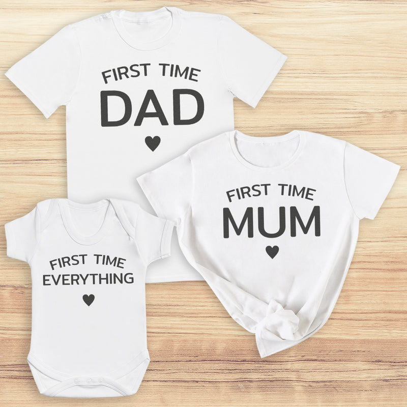 First Dad Mum, Dad & Everything - Baby T-Shirt & Bodysuit / Mum Dad T-Shirt