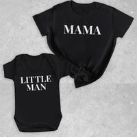 Mama & Little Man - Baby T-Shirt & Bodysuit / Mum T-Shirt - (Sold Separately)