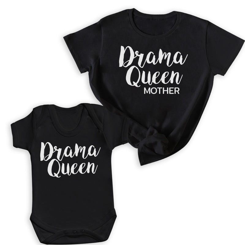 Drama Queen & Drama Queen Mother - Baby T-Shirt & Bodysuit / Mum T-Shirt - (Sold Separately)