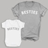 Besties - Baby T-Shirt & Bodysuit / Mum T-Shirt - (Sold Separately)