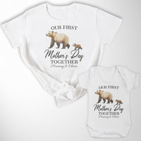 Personalised Our First Mother's Day Togther Bears - T-Shirt & Bodysuit