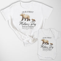 Personalised Our First Mother's Day Togther Bears - T-Shirt & Bodysuit