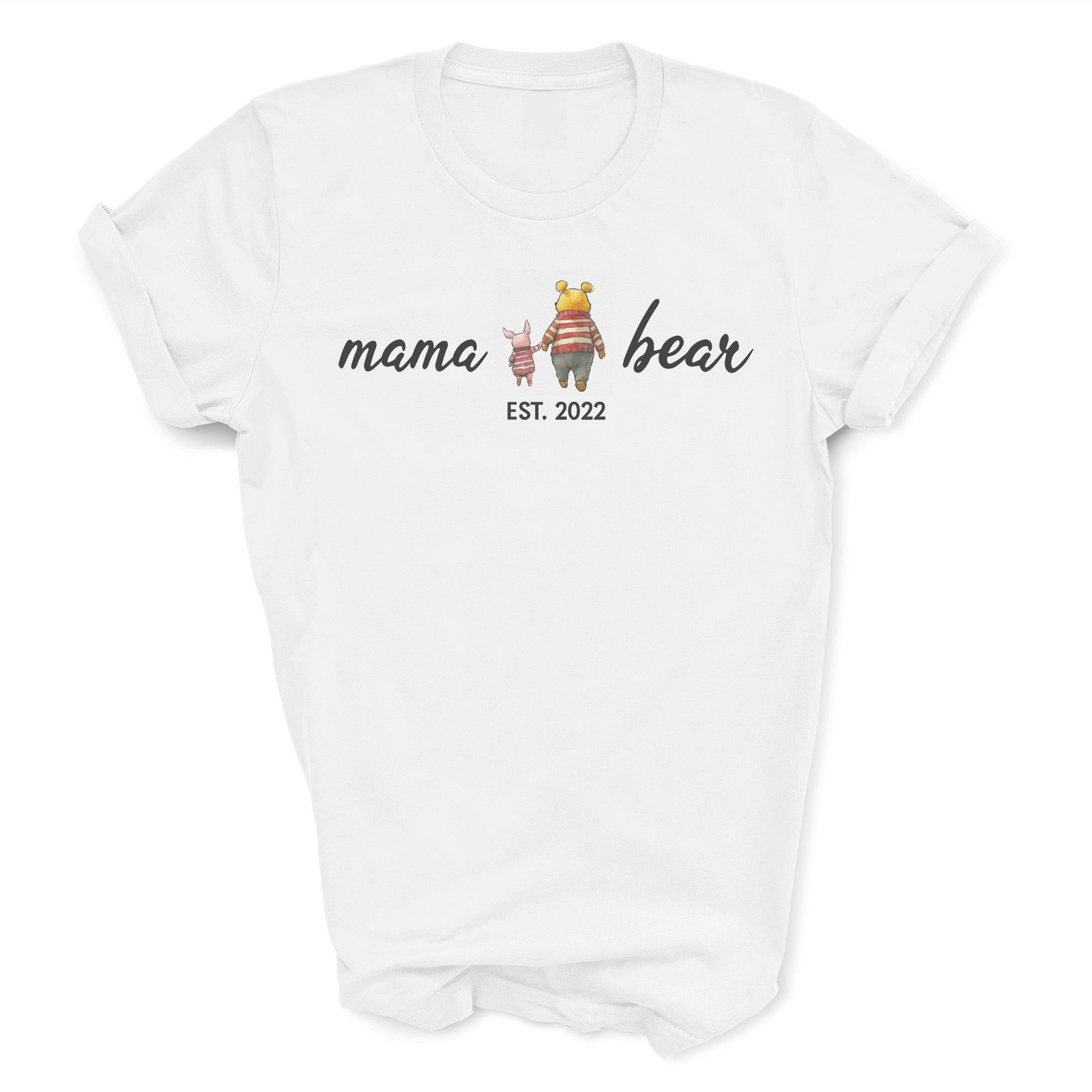 PERSONALISED Mama Bear EST - All Styles - Mum T-Shirt, Sweater & Hoodie