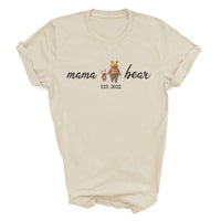 PERSONALISED Mama Bear EST - All Styles - Mum T-Shirt, Sweater & Hoodie