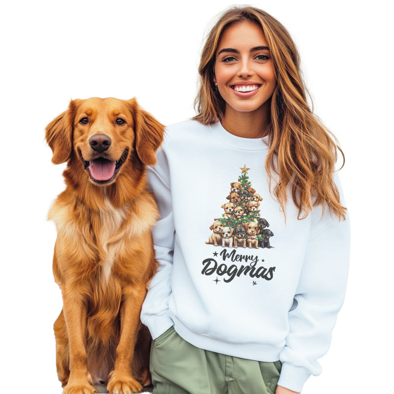 Merry Dogmas - Christmas Jumper Sweatshirt & Christmas T-Shirt - All Sizes - Kids & Adults