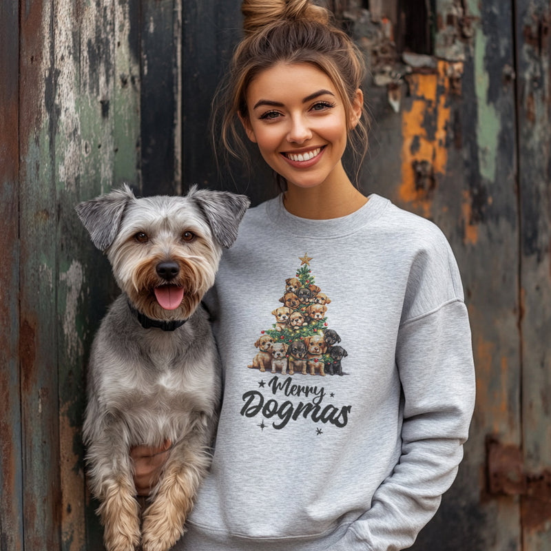 Merry Dogmas - Christmas Jumper Sweatshirt & Christmas T-Shirt - All Sizes - Kids & Adults