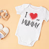 I Love My Mummy Red Heart - Baby Bodysuit