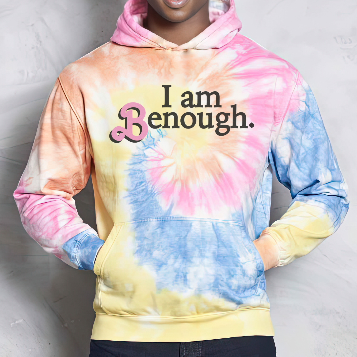 PERSONALISED I Am Enough - Tie Dye Hoodie