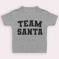 TEAM SANTA - Grey Baby/Kids T-Shirt - 0 months to 5 yrs