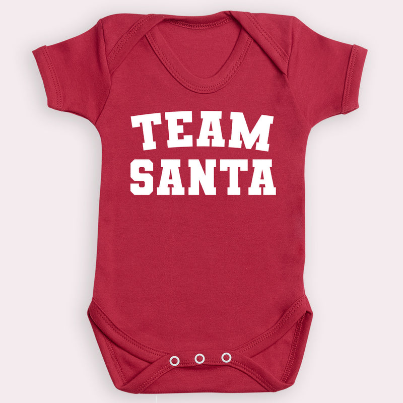 Team Santa - Baby Bodysuit Red - Newborn to 24 Months