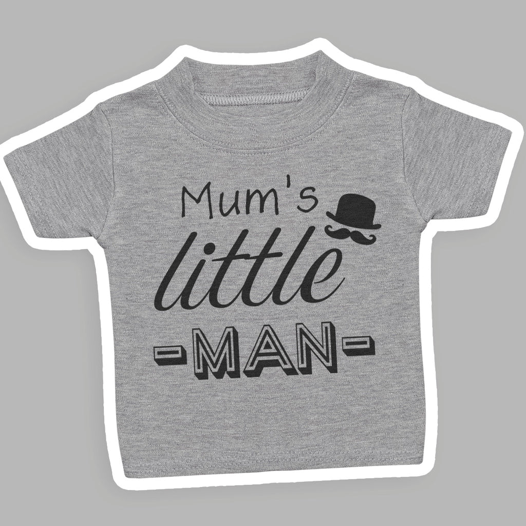 Mum's Little Man - Grey Baby/Kids T-Shirt - 0 months to 5 yrs