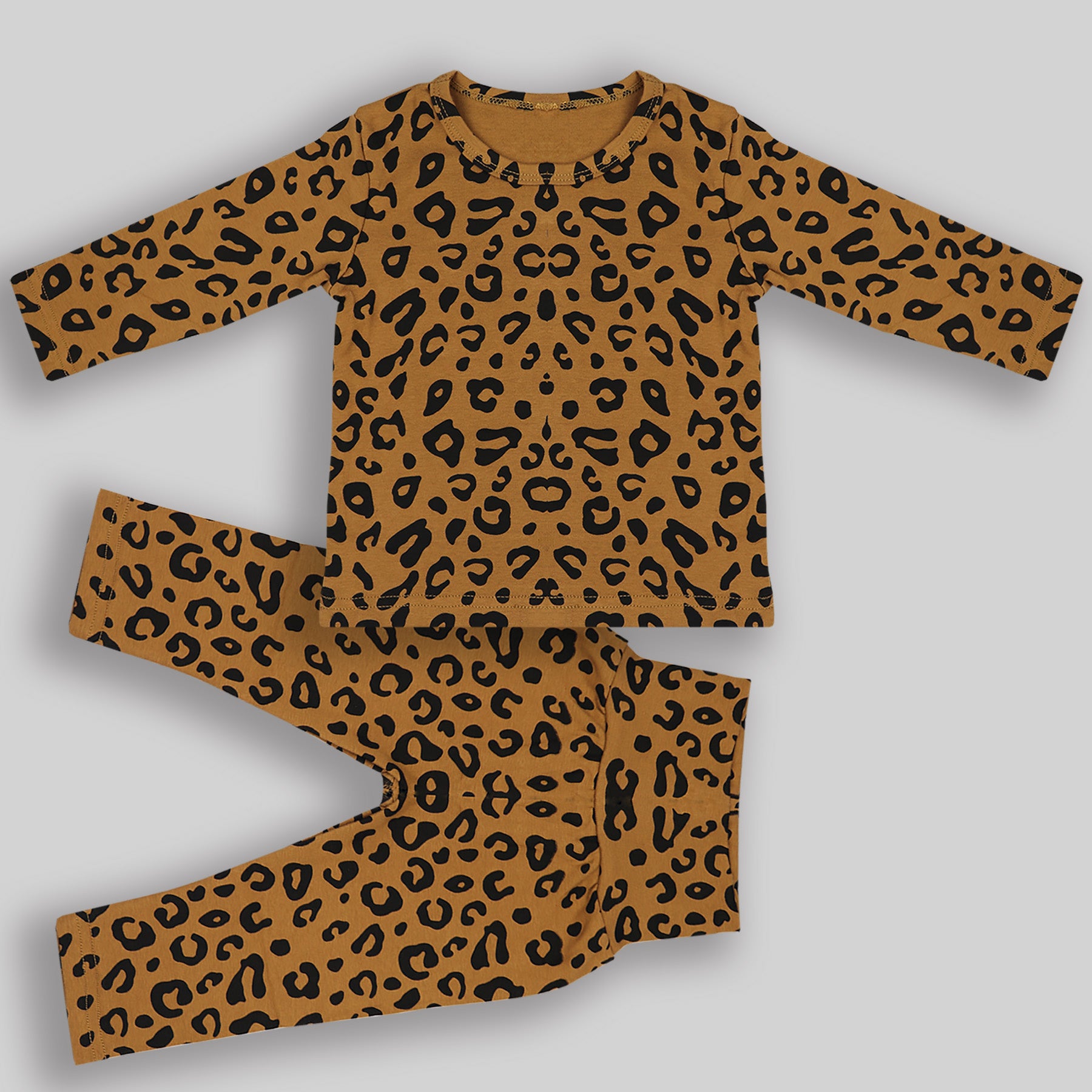 Plain Loungewear Set - Leopard Print - 0 months to 7 years