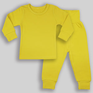 Plain Loungewear Set - Yellow - 0 months to 7 years