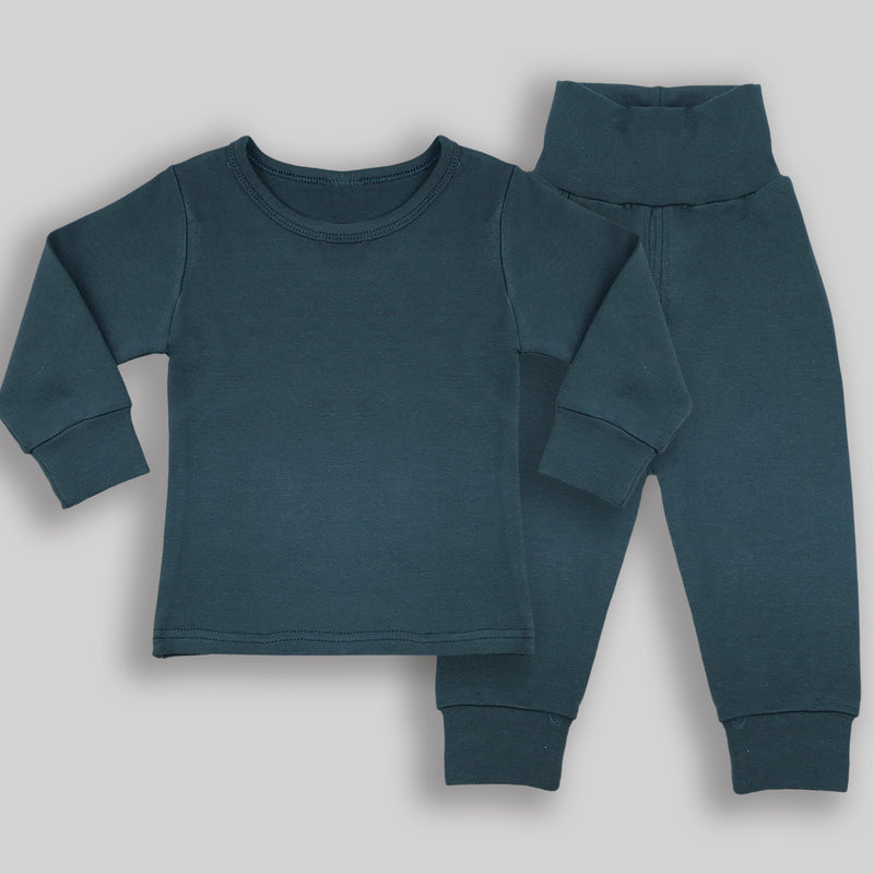 Plain Loungewear Set - Teal - 0 months to 7 years