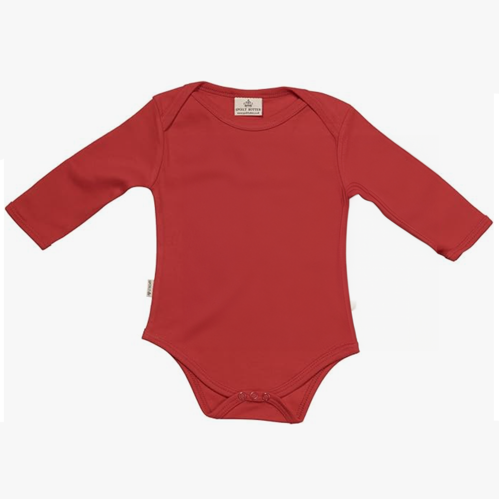 100% Organic Cotton Spoilt Rotten Branded - Long Sleeve Bodysuit - Newborn to 18 Months