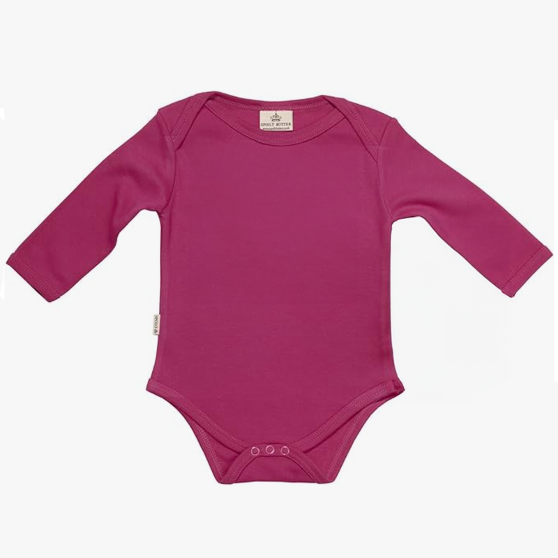 100% Organic Cotton Spoilt Rotten Branded - Long Sleeve Bodysuit - Newborn to 18 Months