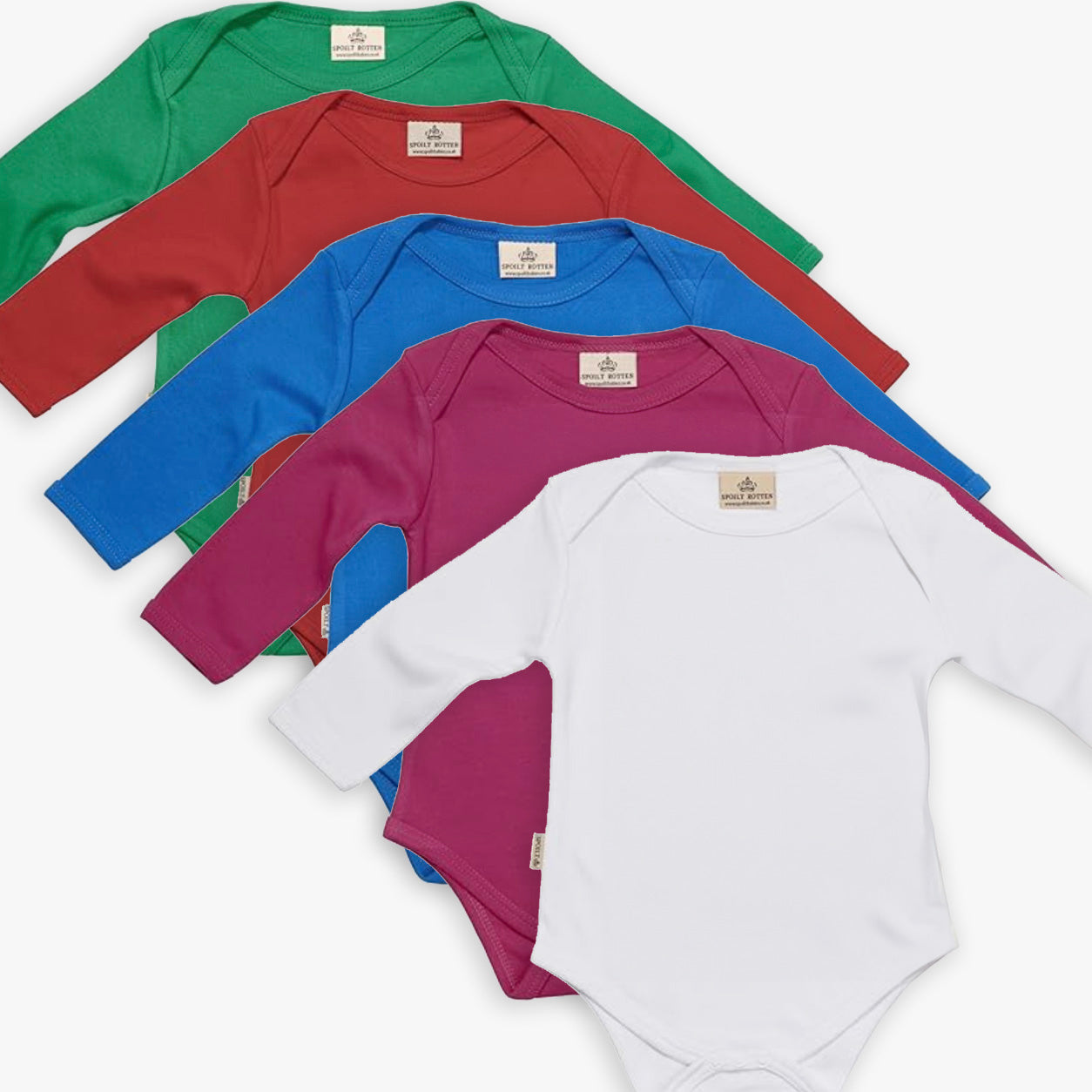 100% Organic Cotton Spoilt Rotten Branded - Long Sleeve Bodysuit - Newborn to 18 Months