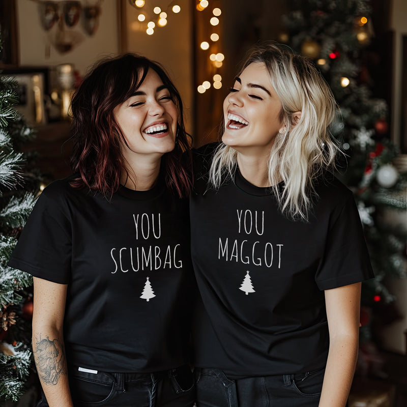 You Scumbag, You Maggot - Couple Matching Christmas Tops - (Sold Separately)