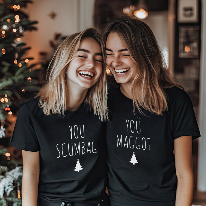 You Scumbag, You Maggot - Couple Matching Christmas Tops - (Sold Separately)