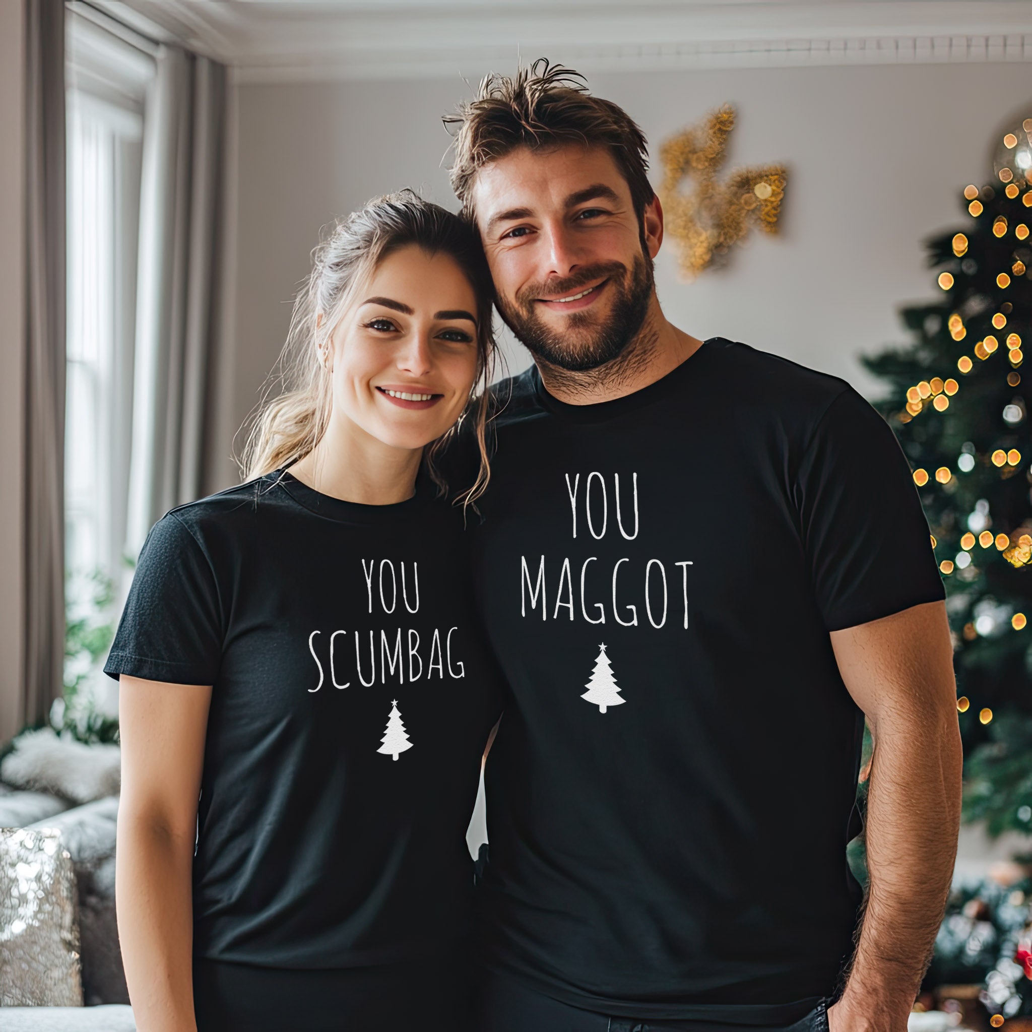 You Scumbag, You Maggot - Couple Matching Christmas Tops - (Sold Separately)