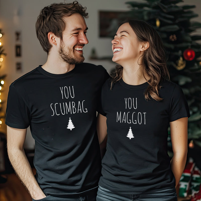 You Scumbag, You Maggot - Couple Matching Christmas Tops - (Sold Separately)