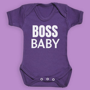 Boss Baby - Baby Bodysuit Purple - Newborn to 24 Months