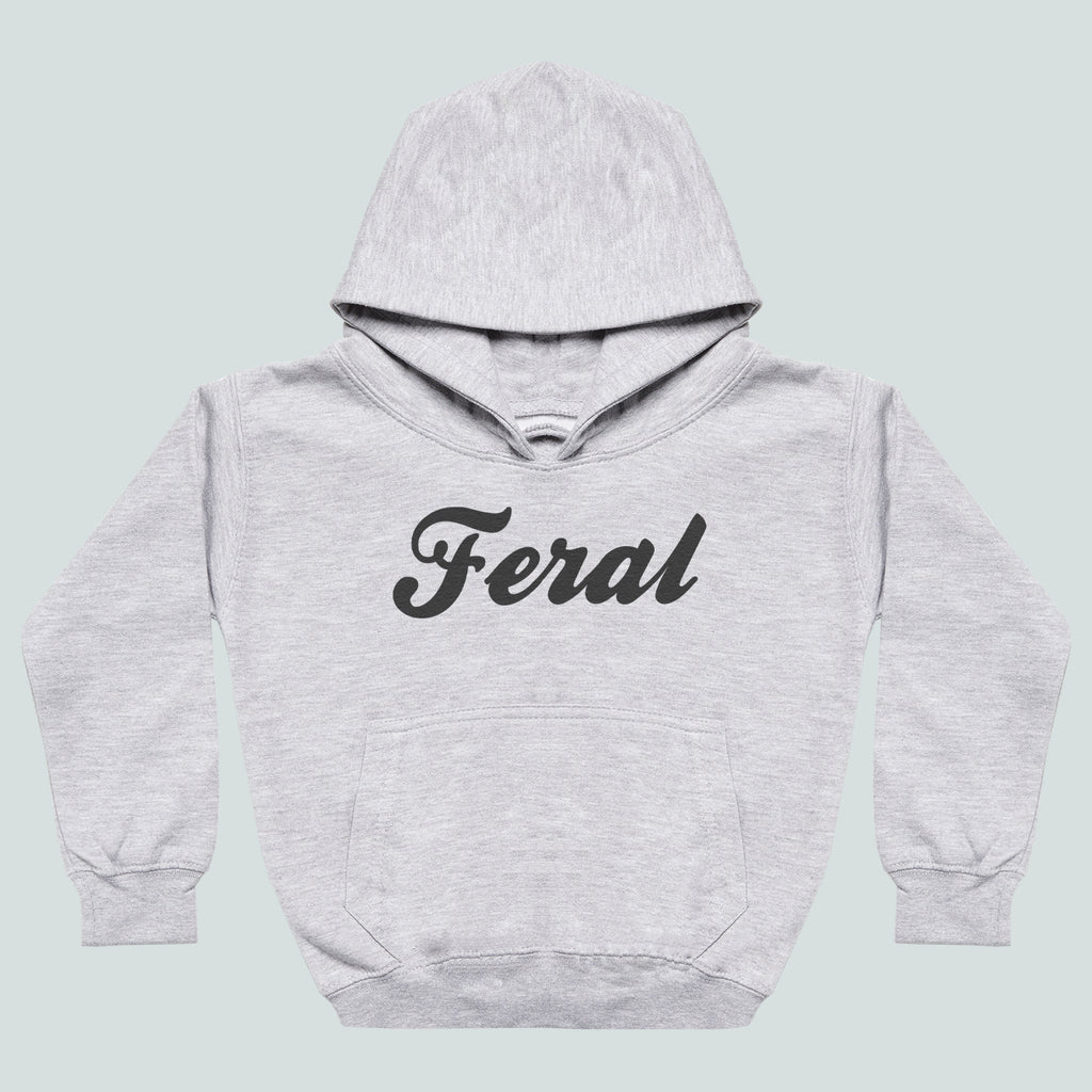 Feral - Kids Grey Hoody 1-2 yrs to 8 yrs