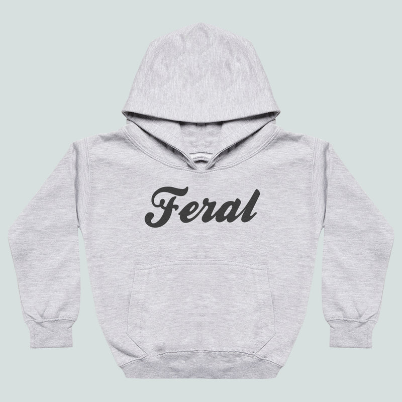 Feral - Kids Grey Hoody 1-2 yrs to 8 yrs