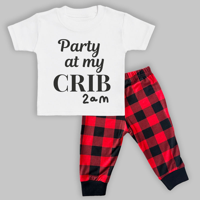 Party At My Crib 2AM - Pyjama Matching Set - 0M - 6 yrs