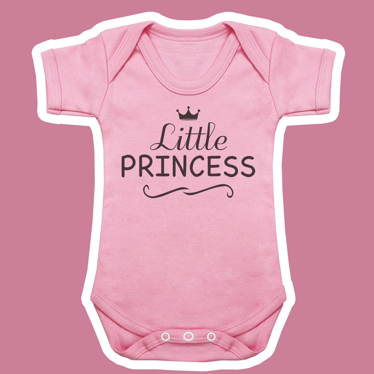 Little Princess - Baby Bodysuit Baby Pink - Newborn to 24 Months