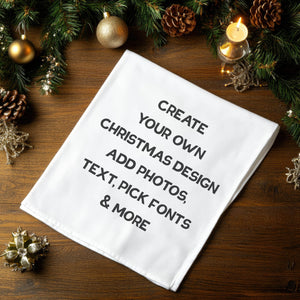 PERSONALISED - Printed Christmas Tea Towel with Text, Photos, anything!