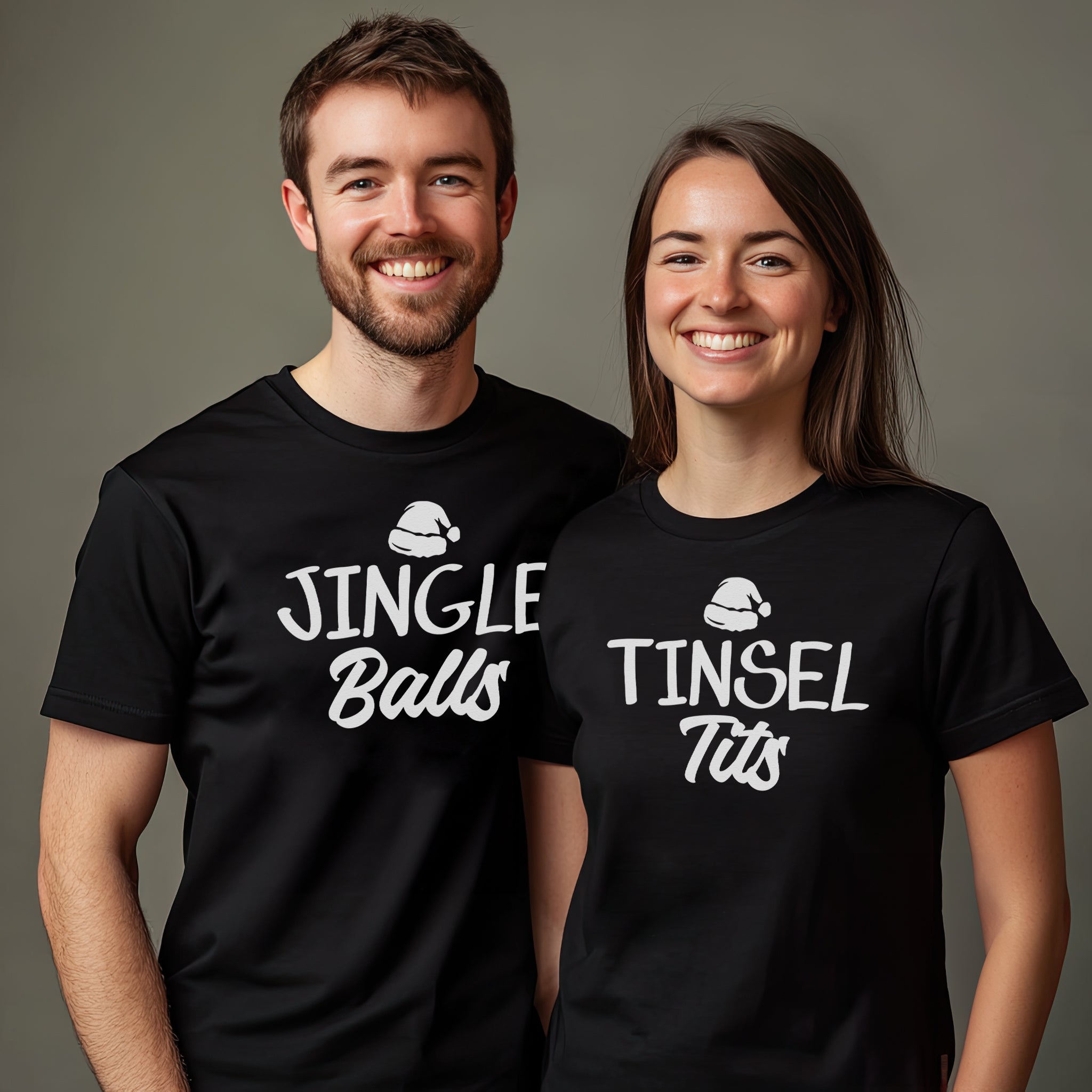 Jingle Balls & Tinsel Tits - Family Matching Christmas Tops - Adult, Kids & Baby - (Sold Separately)