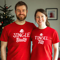 Jingle Balls & Tinsel Tits - Family Matching Christmas Tops - Adult, Kids & Baby - (Sold Separately)