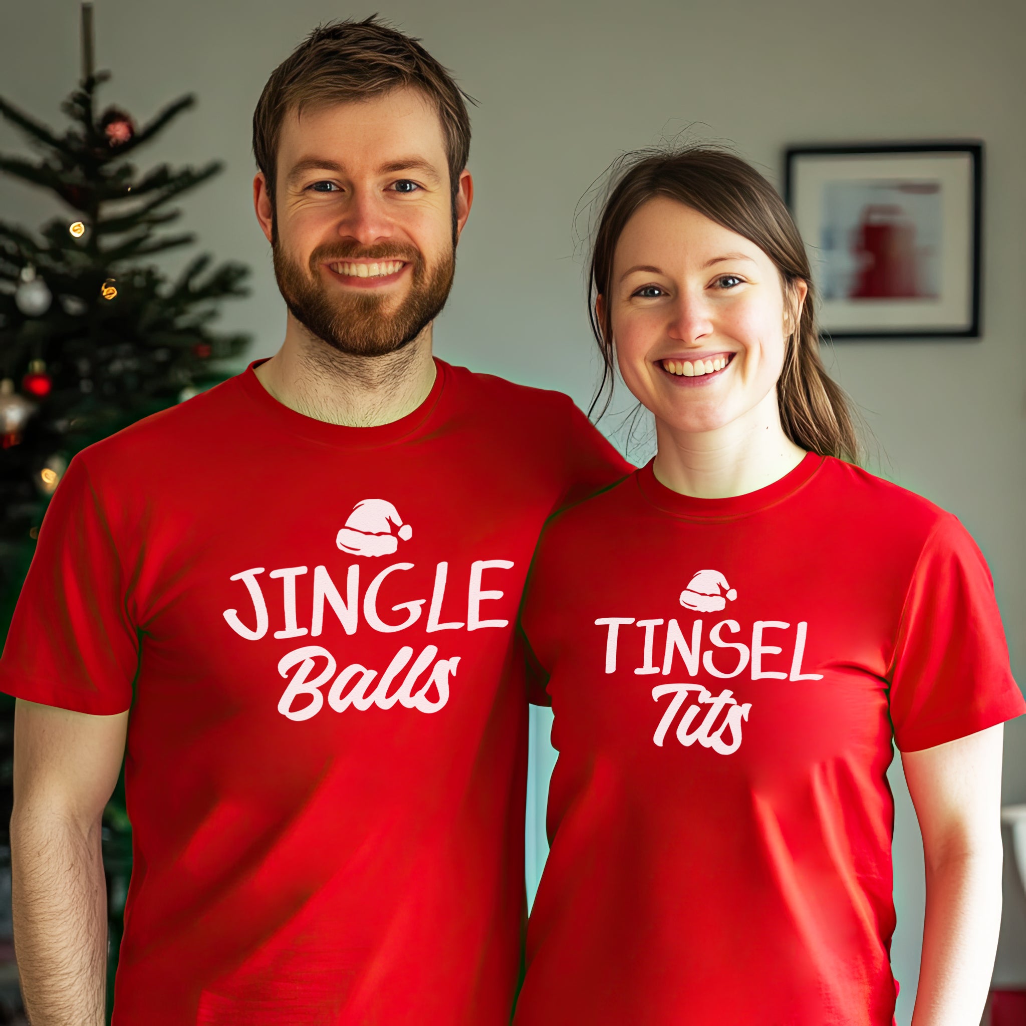 Jingle Balls & Tinsel Tits - Family Matching Christmas Tops - Adult, Kids & Baby - (Sold Separately)