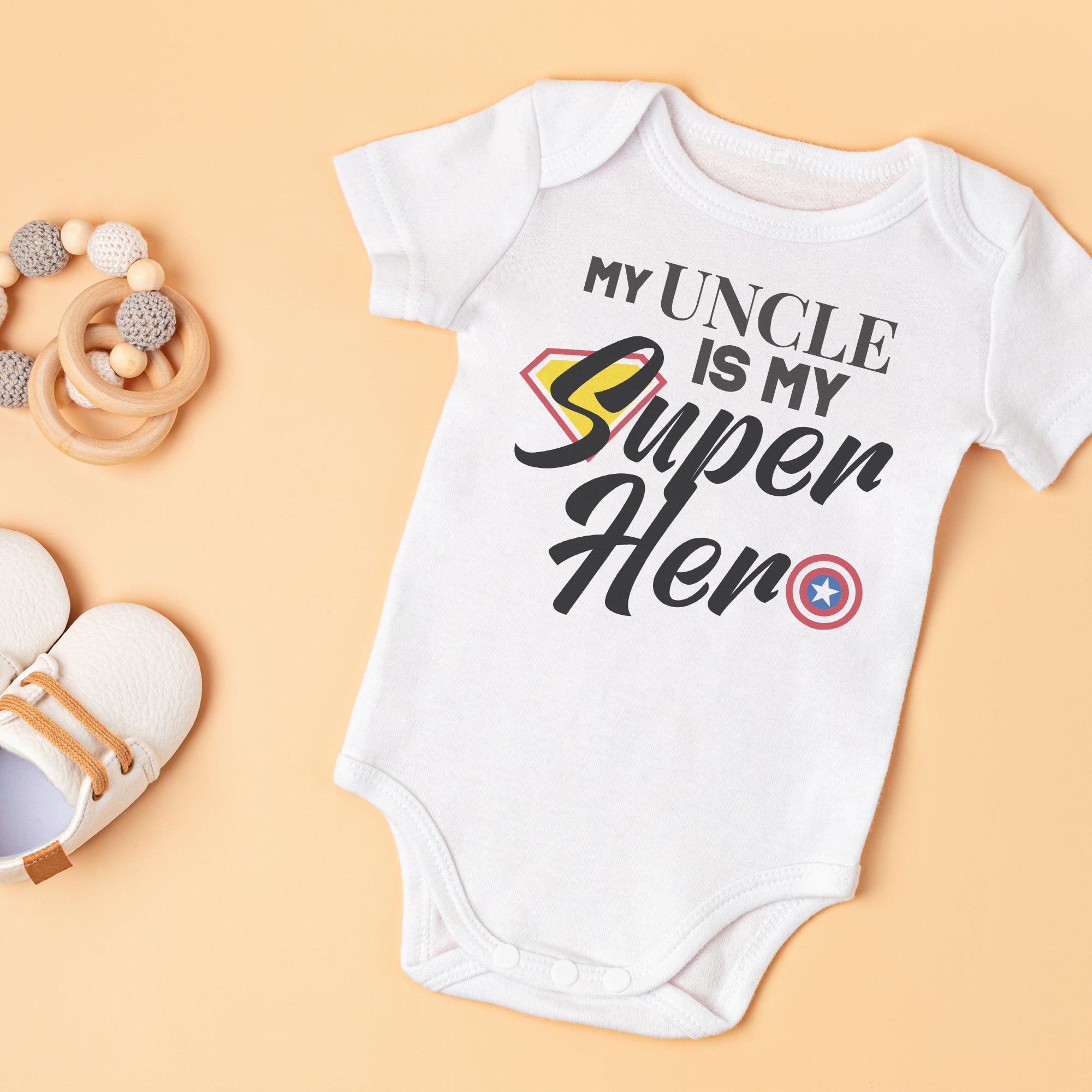 My Uncle Is My Super Hero - Baby Bodysuit