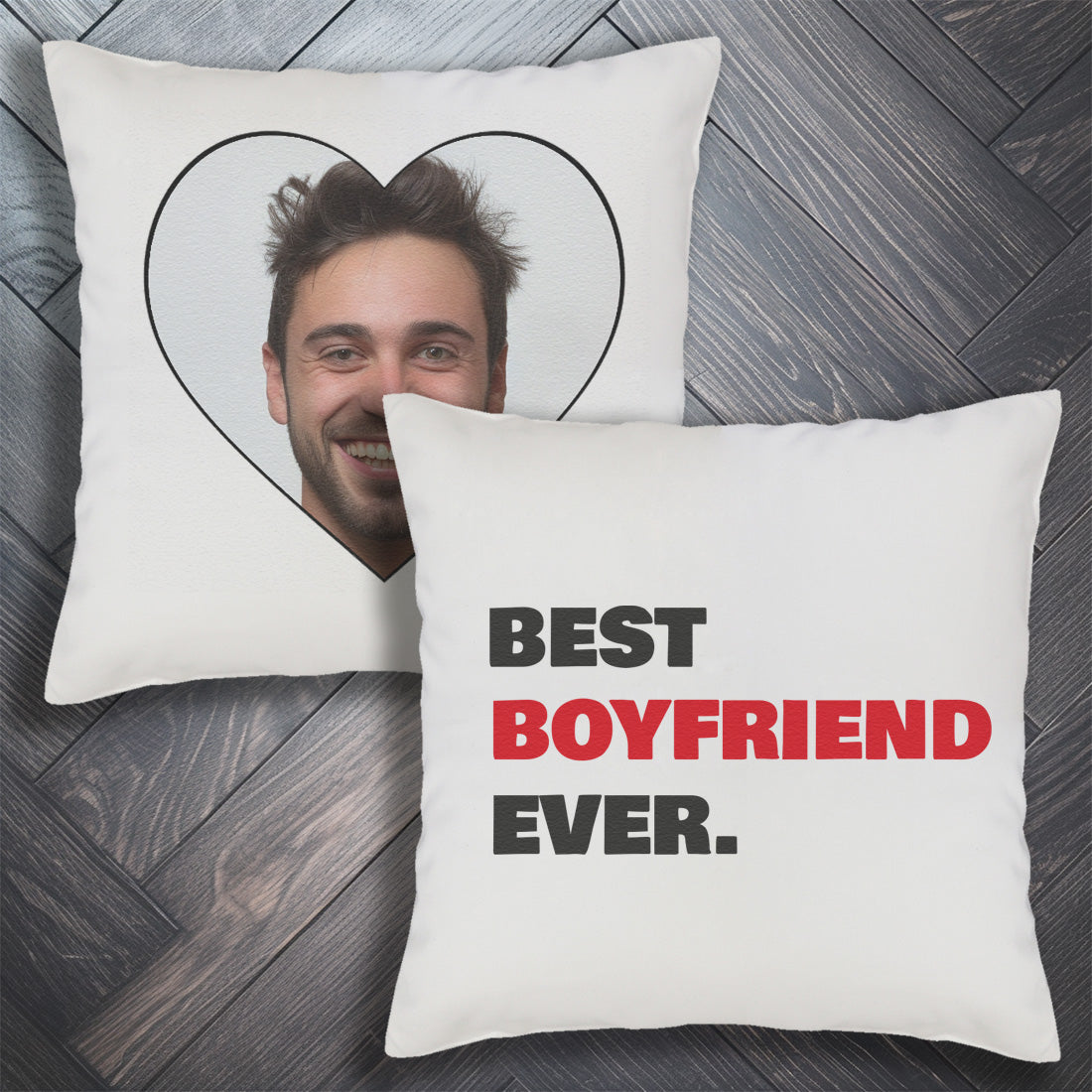 PERSONALISED Photo & Boyfriend, Girlfriend, Husband and more! - Printed Cushion Cover