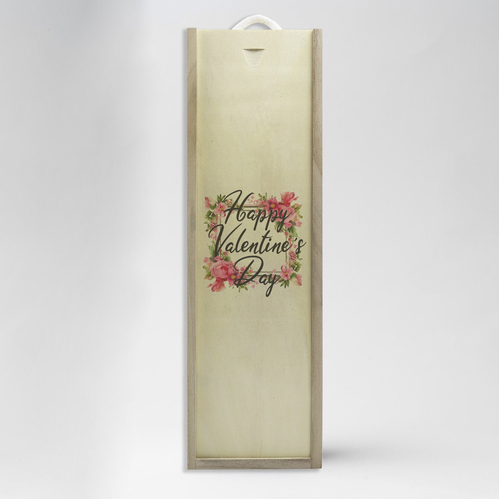 Floral Happy Valentine's Day - Gift Bottle Presentation Box for One Bottle