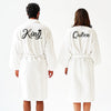 King & Queen - Matching Bath Robes - Couple Gift Set - (Sold Separately)