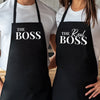 The Boss & The Real Boss - Printed Aprons Set x2 - One Size