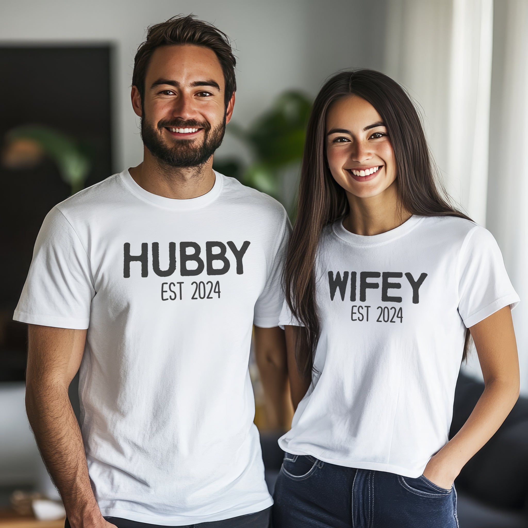 PERSONALISED Hubby & Wifey EST - Couple Gift Set - (Sold Separately)