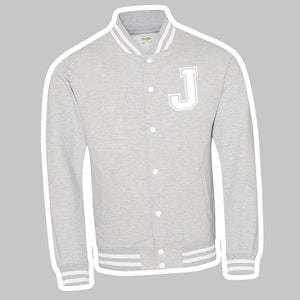 PERSONALISED Initial Varsity Jacket - All Grey - Small