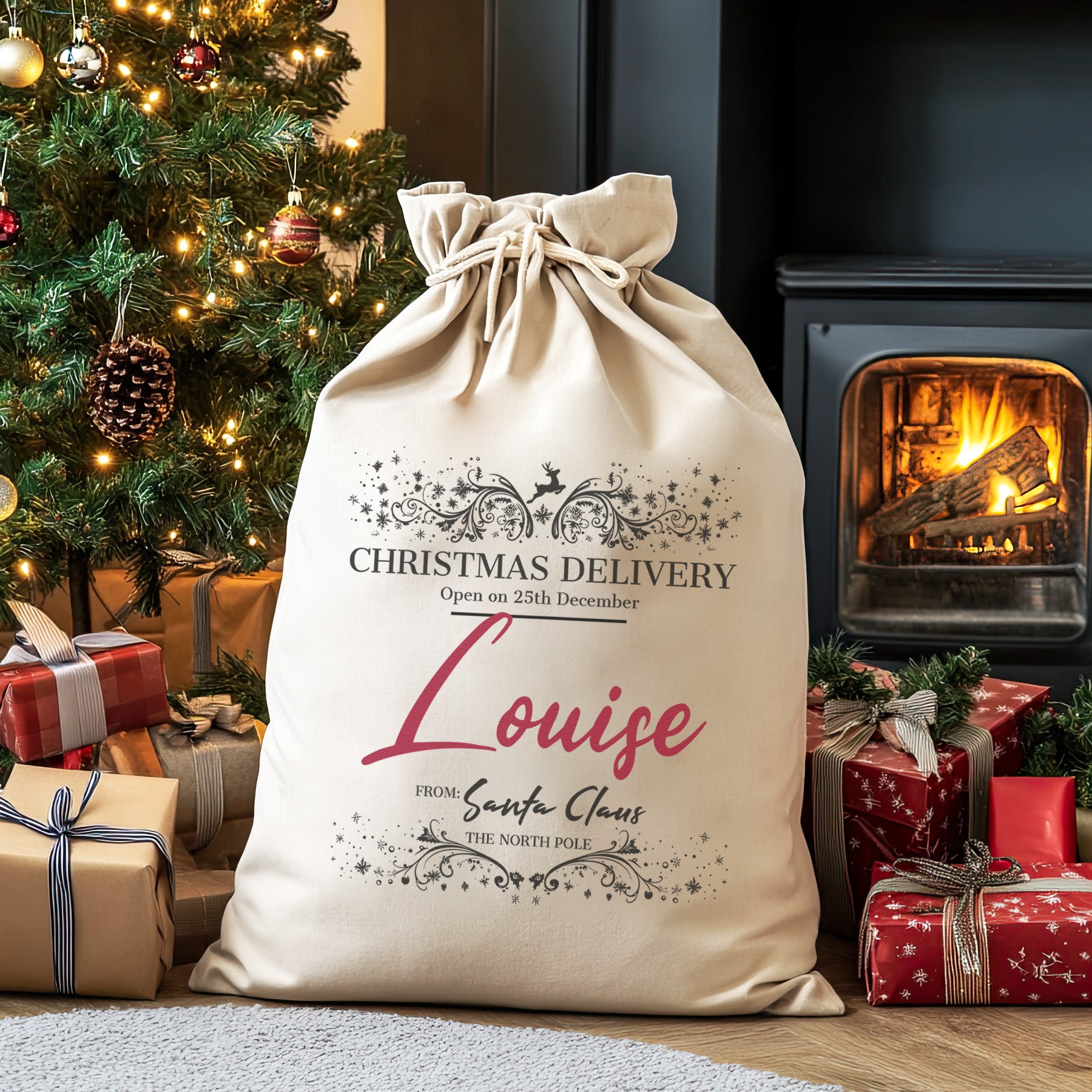 Personalised Christmas Delivery From Santa Claus - Christmas Santa Sack