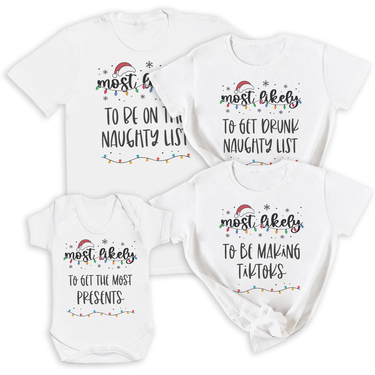 PERSONALISED Most Likely... - Family Matching Christmas Tops - Adult, Kids & Baby - (Sold Separately)