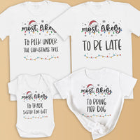 PERSONALISED Most Likely... - Family Matching Christmas Tops - Adult, Kids & Baby - (Sold Separately)